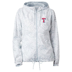 Texas Rangers Columbia Women's Flash Forward Full-Zip Windbreaker Jacket - Gray Jackets