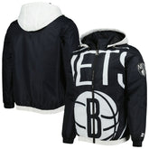 Brooklyn Nets Starter The Triple Double Full-Zip Hoodie Jacket Black
