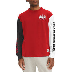 Atlanta Hawks Tommy Jeans Richie Color Block Long Sleeve T-Shirt Red