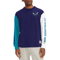 Charlotte Hornets Tommy Jeans Richie Color Block Long Sleeve T-Shirt Purple