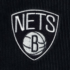 Brooklyn Nets Touch Women's End Line Velour Pullover Hoodie Black