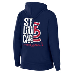 St. Louis Cardinals WEAR by Erin Andrews Women's Sponge Fleece Full-Zip Hoodie - Navy Hoodies