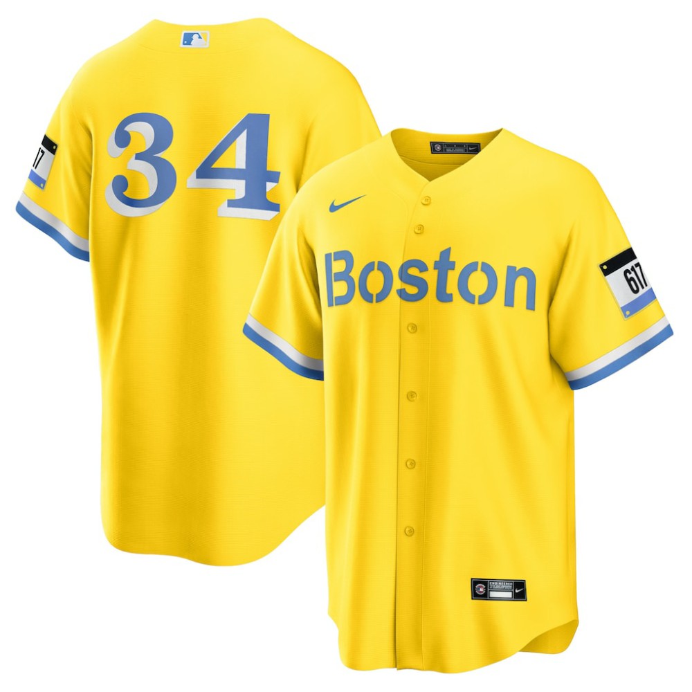 MLB David Ortiz Boston Red Sox Nike Retired Player City Connect Replica Jersey - Gold