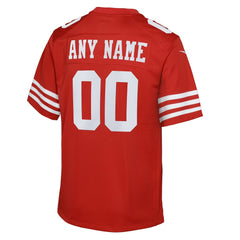 NFL San Francisco 49ers Youth Game Custom Jersey - Scarlet