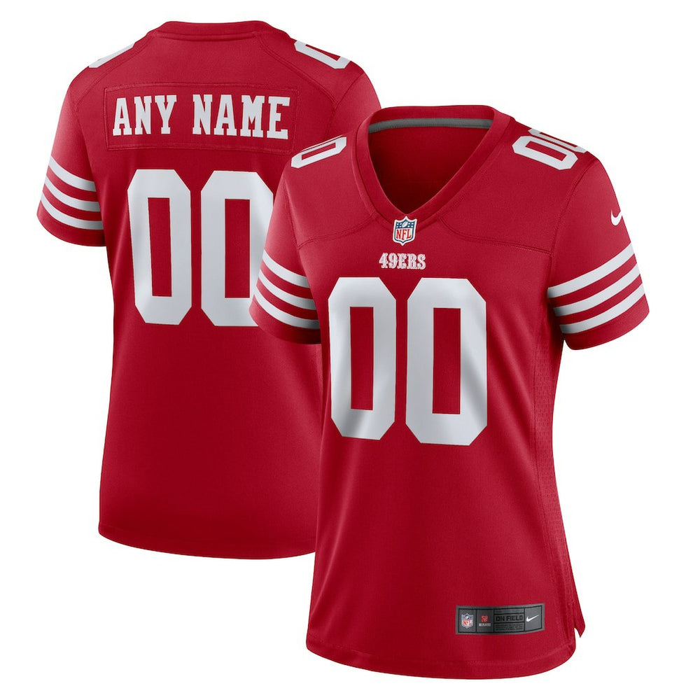 NFL San Francisco 49ers Women's Game Custom Jersey - Scarlet