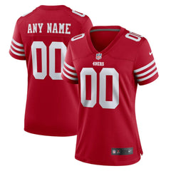 NFL San Francisco 49ers Women's Game Custom Jersey - Scarlet