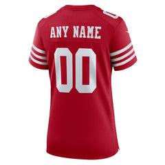 NFL San Francisco 49ers Women's Game Custom Jersey - Scarlet