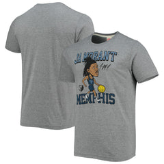 Ja Morant Memphis Grizzlies Homage Caricature Tri-Blend T-Shirt Heathered Gray