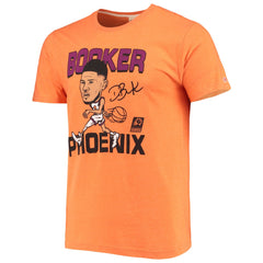 Devin Booker Phoenix Suns Homage Caricature Tri-Blend T-Shirt Heathered Orange