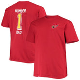 Arizona Cardinals Big & Tall #1 Dad 2-Hit T-Shirt Cardinal