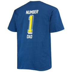 Los Angeles Rams Big & Tall #1 Dad 2-Hit T-Shirt Royal