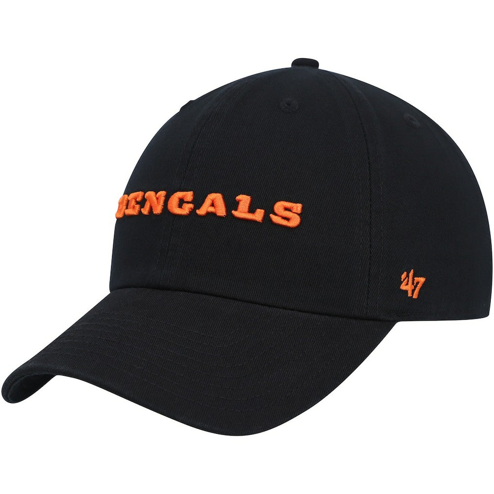 Cincinnati Bengals '47 Clean Up Script Adjustable Hat Black