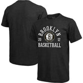 Brooklyn Nets Majestic Threads Ball Hog Tri-Blend T-Shirt Heathered Black