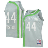 Pete Maravich Atlanta Hawks 75th Anniversary 1971/72 Hardwood Classics Swingman Jersey Silver