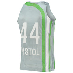 NBA Pete Maravich Atlanta Hawks 75th Anniversary 1971/72 Hardwood Classics Swingman Jersey - Silver