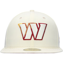 Washington Commanders New Era Chrome Color Dim 59FIFTY Fitted Hat Cream