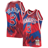NBA Allen Iverson Philadelphia 76ers Hardwood Classics 1996/97 Hyper Hoops Swingman Jersey - Red