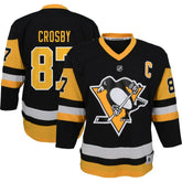 NHL Sidney Crosby Pittsburgh Penguins Youth Captain Patch Home Replica Player Jersey - Black