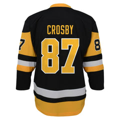 NHL Sidney Crosby Pittsburgh Penguins Youth Captain Patch Home Replica Player Jersey - Black