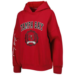 Tampa Bay Buccaneers Tommy Hilfiger Women's Becca Drop Shoulder Pullover Hoodie Red