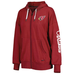 Arizona Cardinals MSX by Michael Strahan Women's Emerson Lightweight Full-Zip Hoodie Cardinal
