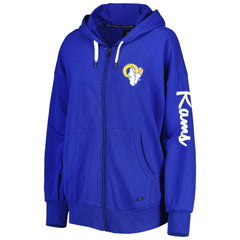 Los Angeles Rams MSX by Michael Strahan Women's Emerson Lightweight Full-Zip Hoodie Royal