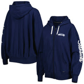 Seattle Seahawks MSX by Michael Strahan Women's Emerson Lightweight Full-Zip Hoodie College Navy