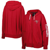 Tampa Bay Buccaneers MSX by Michael Strahan Women's Emerson Lightweight Full-Zip Hoodie Red