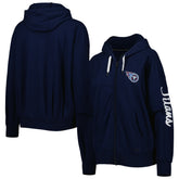 Tennessee Titans MSX by Michael Strahan Women's Emerson Lightweight Full-Zip Hoodie Navy