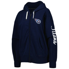 Tennessee Titans MSX by Michael Strahan Women's Emerson Lightweight Full-Zip Hoodie Navy