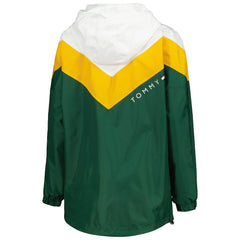 Green Bay Packers Tommy Hilfiger Women's Staci Half-Zip Hoodie Windbreaker Jacket White/Gold
