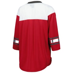 Tampa Bay Buccaneers G-III 4Her by Carl Banks Women's Double Team 3/4-Sleeve Lace-Up T-Shirt Red/White