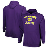 Los Angeles Lakers Big & Tall Heart & Soul Pullover Hoodie Purple