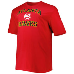 Atlanta Hawks Big & Tall Heart & Soul T-Shirt Red
