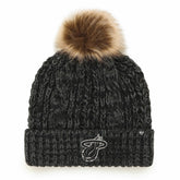 Miami Heat '47 Women's Meeko Cuffed Knit Hat with Pom Black