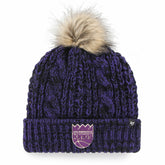 Sacramento Kings '47 Women's Meeko Cuffed Knit Hat with Pom Purple