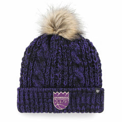 Sacramento Kings '47 Women's Meeko Cuffed Knit Hat with Pom Purple