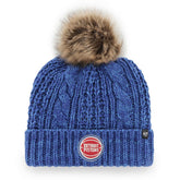 Detroit Pistons '47 Women's Meeko Cuffed Knit Hat with Pom Royal