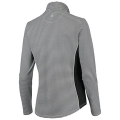 Cleveland Guardians Tommy Bahama Women's Aubrey Stripe Block IslandZone Half-Zip Jacket - Black Jackets