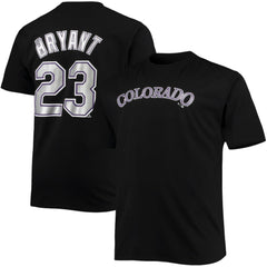 Kris Bryant Colorado Rockies Fanatics Big & Tall Name & Number T-Shirt - Black T-shirts