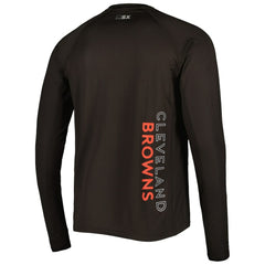 Cleveland Browns MSX by Michael Strahan Interval Long Sleeve Raglan T-Shirt Brown