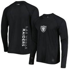 Las Vegas Raiders MSX by Michael Strahan Interval Long Sleeve Raglan T-Shirt Black
