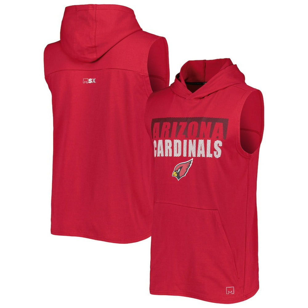 Arizona Cardinals MSX by Michael Strahan Relay Sleeveless Pullover Hoodie Cardinal