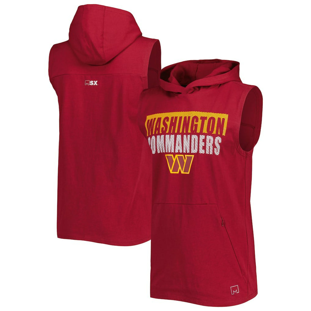 Washington Commanders MSX by Michael Strahan Relay Sleeveless Pullover Hoodie Burgundy