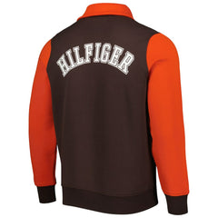 Cleveland Browns Tommy Hilfiger Aiden Quarter-Zip Sweatshirt Brown/Orange