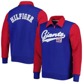 New York Giants Tommy Hilfiger Aiden Quarter-Zip Sweatshirt Royal/Red