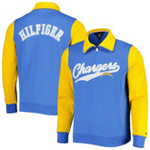 Los Angeles Chargers Tommy Hilfiger Aiden Quarter-Zip Sweatshirt Powder Blue/Gold