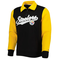 Pittsburgh Steelers Tommy Hilfiger Aiden Quarter-Zip Sweatshirt Black/Gold