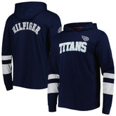 Tennessee Titans Tommy Hilfiger Alex Long Sleeve Hoodie T-Shirt Navy/White