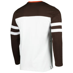 Cleveland Browns Starter Halftime Long Sleeve T-Shirt Brown/White